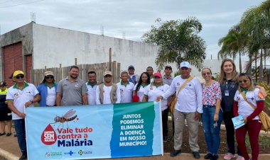 Prefeitura  de Santana realiza blitz educativa e panfletagem em alusão ao Dia da Malária nas Américas