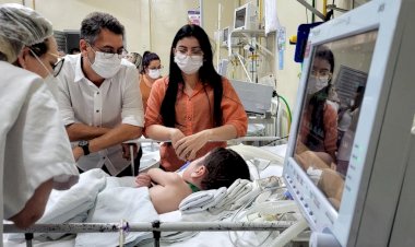 Clécio Luís encerra na madrugada primeiro dia de visita em Hospitais