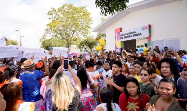 Governador Clécio Luís e Davi celebram inauguração da Escola Dr. Murilo Braga em Mazagão e reforça prioridade à educação
