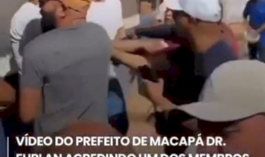 Mentira descarada: Prefeito Furlan faz vídeo dizendo que estava defendendo mulheres de agressão, sendo que o vídeo mostra somente homens ao redor do Jornalista Iran Fróes