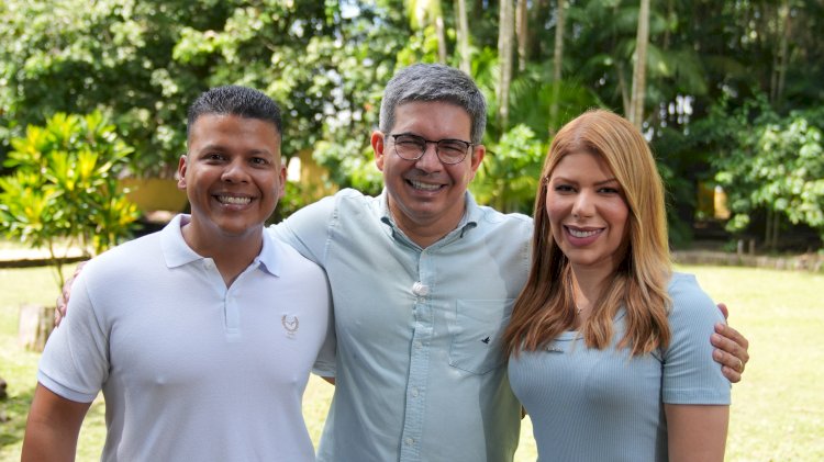 Eleições: Randolfe apresenta Gabriel Andrade como primeiro suplente ao Senado na chapa com Jessyca Aguiar