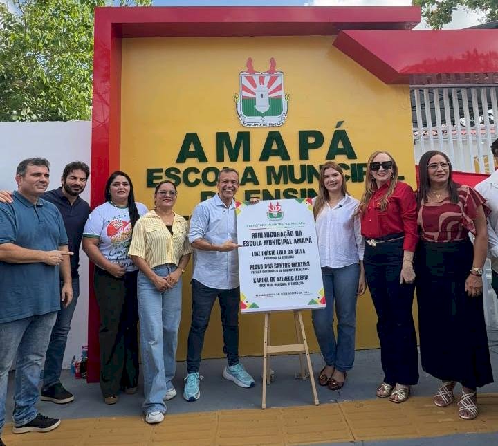 Compromisso com a educação: Prefeito Dalua entrega Escola Municipal Amapá totalmente revitalizada